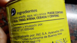 puede contener trigo en su lista de ingredientes