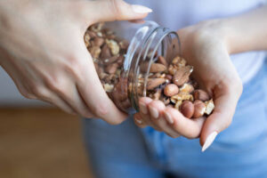 Frutos secos en tupper