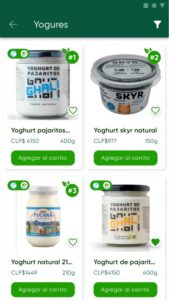 alimentos más saludables a menos slaudables